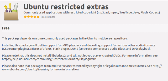 Ubuntu Restricted Extras Offline